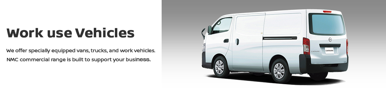 Work use Vehicles - We offer specially equipped vans, trucks, and work vehicles. NMC commercial range is built to support your business.