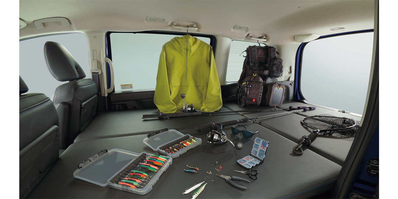 セレナ マルチベッド　釣りでの使用イメージ