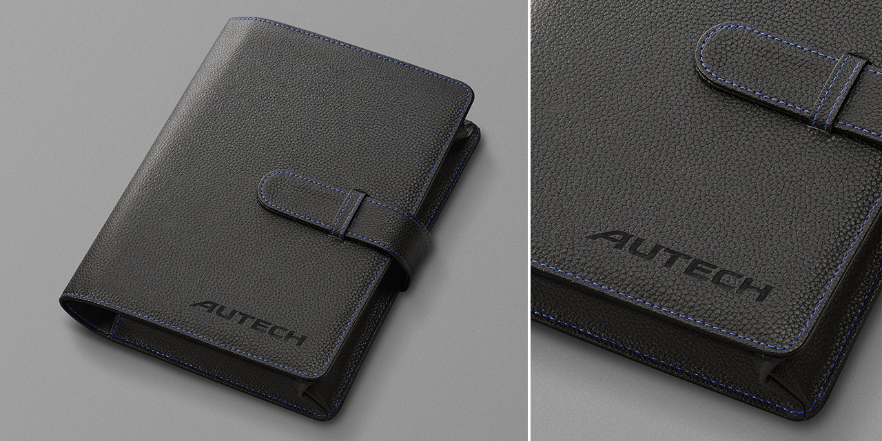 AUTECH車検証ケース(ブラック､「AUTECH」ロゴ入り､A6サイズ車検証対応)
