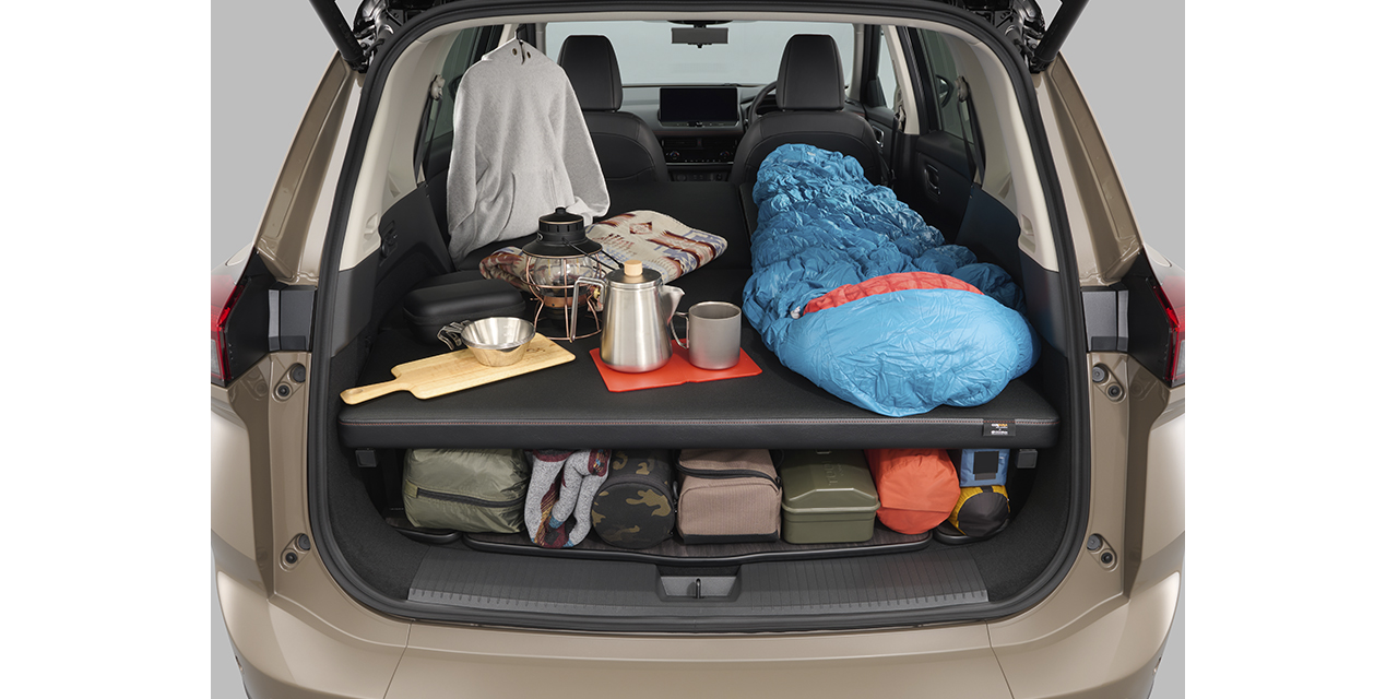 エクストレイル ロッククリーク マルチベッド キャンプでの使用イメージ